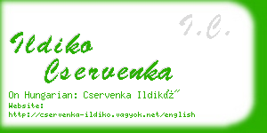 ildiko cservenka business card